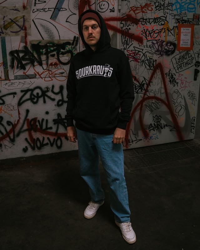 SOURKRAUTS Hoodie SK in Bordeaux