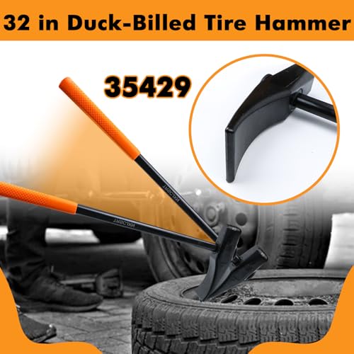 Image of 35429 Tire Hammer-Tire Bead Breaker Tool, Replacement for Ken-Tool 32 inch Handled Bead Breaking Wedge, Duck-Billed Hammer for Tire Removal for Car Truck ATV Motorcycle Bus Farm Tractor Aircraft Tool