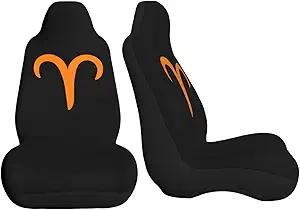 Zodiac Sign Aries Symbol Car Seat Covers Front Seat Covers Protector Car Interior Decor Set of 2 Fit Most Car Seat Covers for Car SUV Truck Sedan