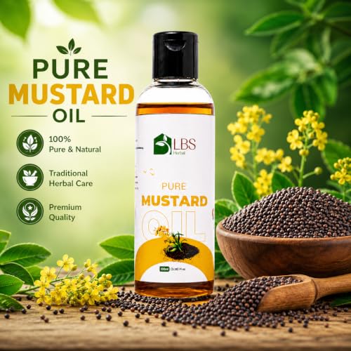 Image of Pure Mustard Oil 100% Extra Virgin Cold Pressed | Natural Carrier for Hair, Scalp & Skin Care | Deep Moisturizing Formula for Healthy Looking Hair & Daily Massage | 100ml (Pack of 2)