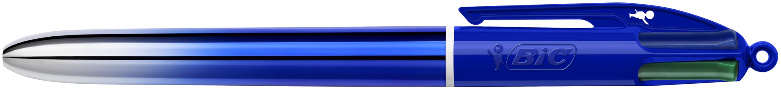 Penna sfera a scatto 4 Colori Smooth - 1.0 mm - fusto blu - Bic - conf. 12 pezzi