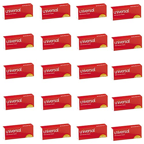 UNIVERSAL Office Products 79000VP Standard Chisel Point 210 Strip Count Staples, 5,000/Box, 5 Boxes per Pack, 4 Pack