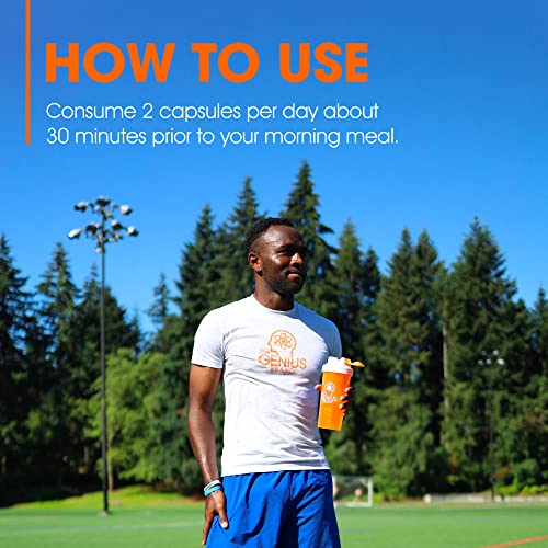 image for The Genius Brand Genius Thermogenic Fat Burner, 60 Diet Veggie Pills -