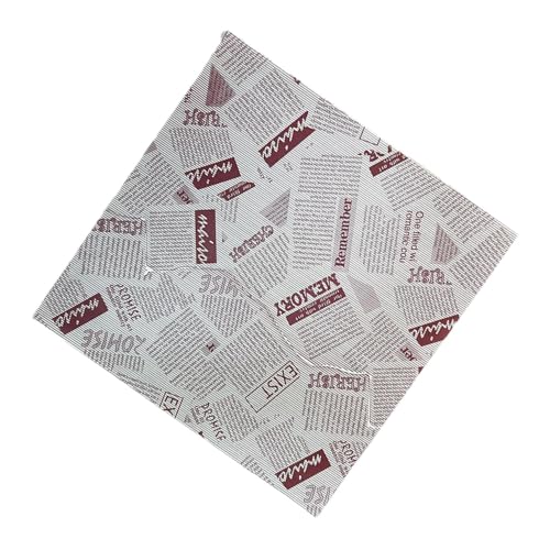 Papel de horno permeable a la grasa, 100 unidades, resistente al calor, papel para envolver sándwich, patatas, mantequilla, caramelos, tostadas y panecillos de hamburguesa