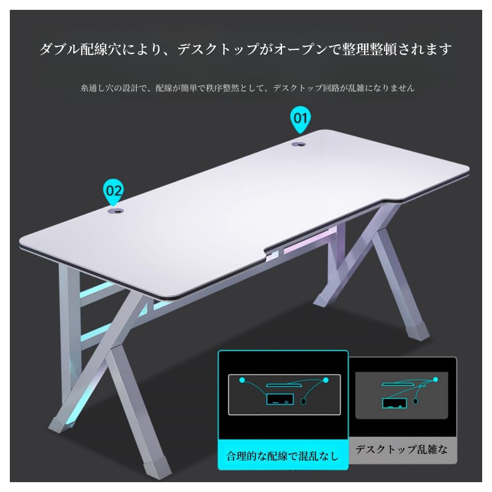 Amazon | KCNN ゲーミングデスク 幅80cm/100cm/120cm パソコンデスク K Amazon | KCNN ゲーミングデスク 幅80cm/100cm/120cm パソコンデスク K