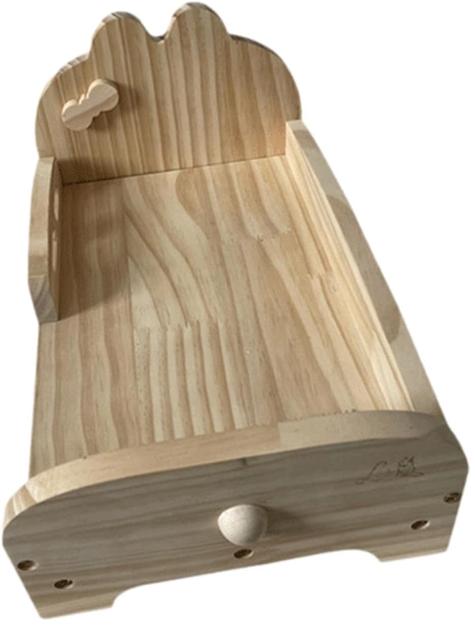 Wooden Guinea Pig Bed Small Animals Habitat Stable Cute Shape Hideout Nest for Hamsters Bunny Chinchillas Ferrets Guinea Pigs, L