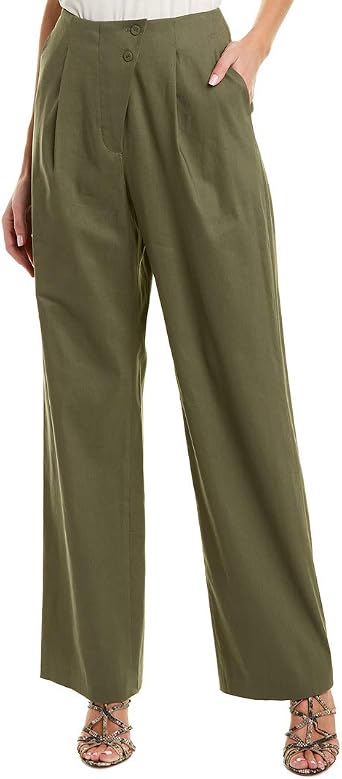 Pleated Asymmetric Front Pant 