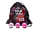 Various Brands Recycled B Grade Golf Balls in Mesh Bag (48 Pack, Optic Pink Mixed)