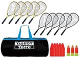 Talbot-Torro Speed-Badminton Schulset, Set für 10 Spieler, im Sportsbag, 490100
