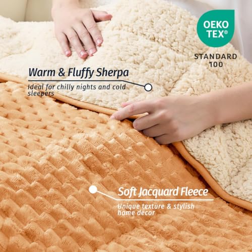 Image of Fleece Weighted Blanket for Adults 60 inch x 80 inch 15lbs Soft Fuzzy Blankets