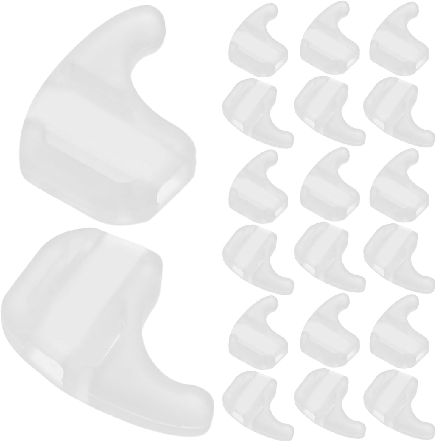 Levemolo 50 Pairs Silicone Eyeglasses Temple Tips Sleeve Retainers Anti-slip Ear Grips for Glasses Safety Eyewear Retainers White for Sports and Outdoor Use