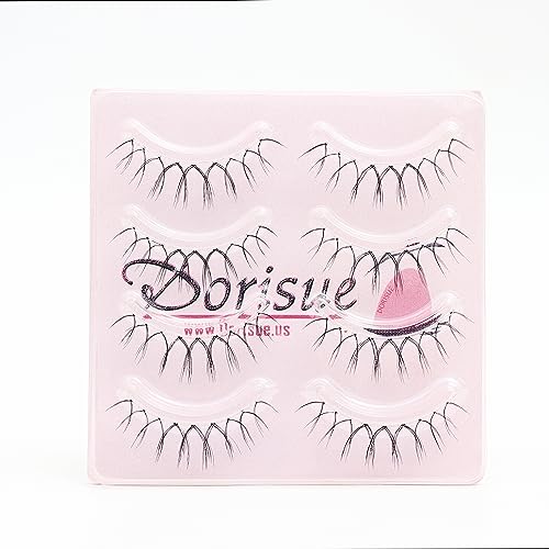 Dorisue Short eyelashes Super Lightweight Technology Wispy Curly Natural Lashes Comfortable Reusable Contact Lens Friendly 4 works light Volume Eye Lashes - Image 4
