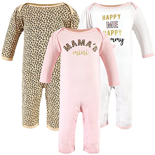 Image of Hudson Baby Unisex baby Cotton Coveralls, Leopard Mamas Mini, 6-9 Months, Leopard Mamas Mini, 6-9 Months US
