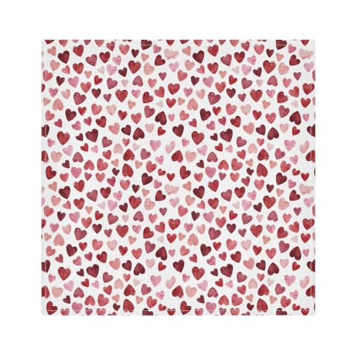 Servilletas de Tela Multicolor Cuadradas Hearts Pack 4 miniatura 2