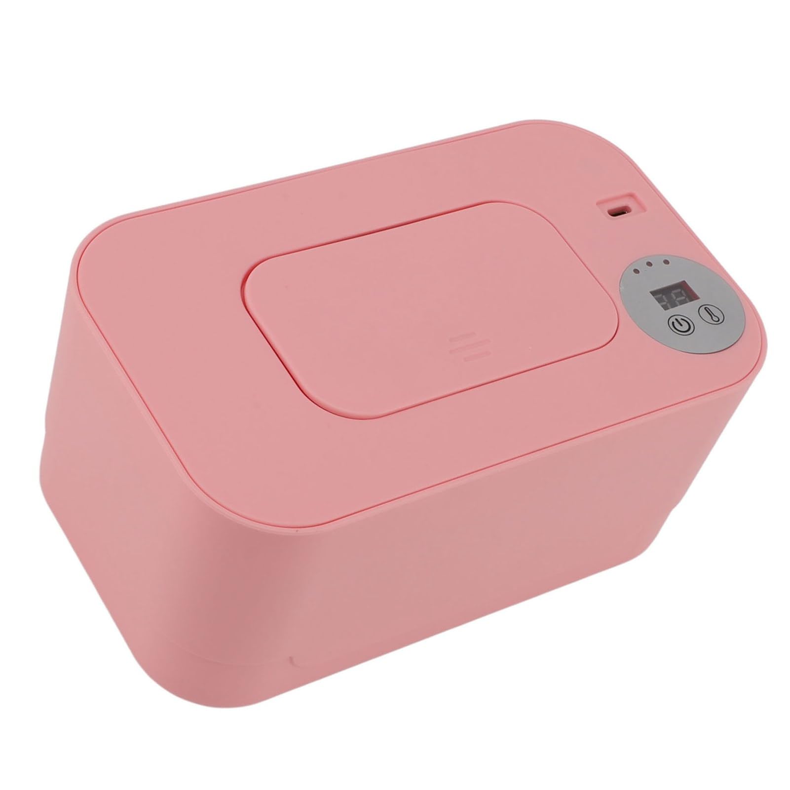 Chauffe-lingettes Portable pour bébé avec Contrôle Intelligent de la Température, Technologie à Faible Température pour un Soin Doux de la Peau, Distributeur de Porte-lingettes, (PINK)