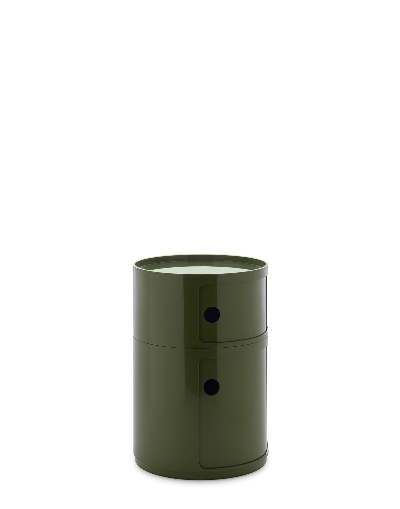Kartell Componibili Big, Mobile Contenitore 2 Elementi, Diametro 42 cm, Verde