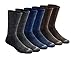 Dickies Multi-Pack Dri-Tech Moisture Control Crew Socks Calcetines informales, Gris/Azul/Marrón (6 pares), 40-46 EU Hombre