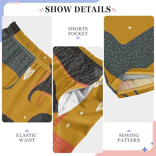 Cute Dachshund Love Boys Long Pants Soft Trousers Elastic Waist Kids Lounge Bottoms with Pockets S-XL4