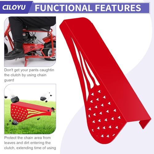 Image of Mini Bike Chain Guard Protector, Clutch Cover Compatible with Predator 212 224 Engine Coleman CT200U CT200U-EX BT200X Baja Doodlebug DB30 Monster Mega Moto 80 105cc CT100U CC100X Minibike Parts