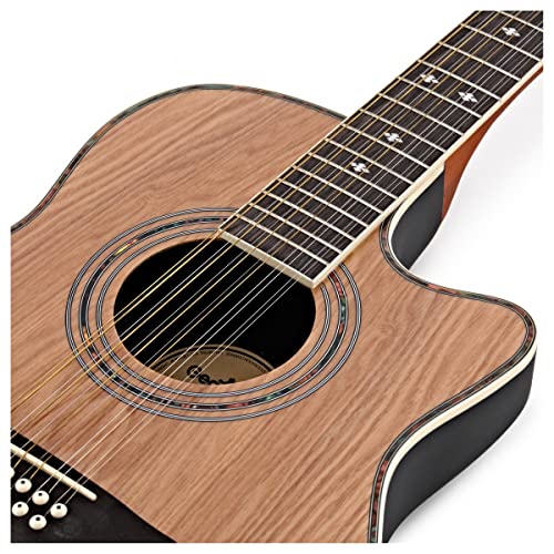 Guitare Roundback 12 Cordes par Gear4music Natural - Les Beatles, Paul McCartney, John Lennon, RIngo Starr, George Harrison Guitare Roundback 12 Cordes par Gear4music Natural – Image 7