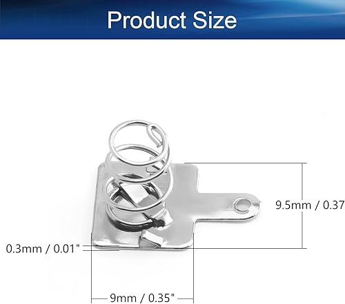 Miniatura 7 de Heyiarbeit 20 pares de resortes de batería AA de metal de repuesto de placa de contacto positiva a negativa, contacto de resorte de conversión para