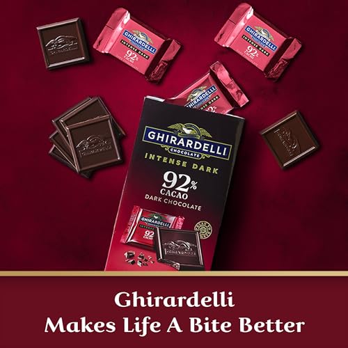 Image of GHIRARDELLI Intense Dark Chocolate Squares, 92% Cacao, 4.1 Oz Bag