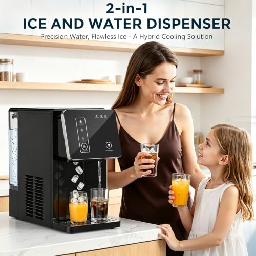 Image of Electactic Bullet Ice Maker with Water Dispenser, 26lbs Daily, 6-Min Fast, Low Water and Ice Full Indicators, 3.3L Water Tank & 1L Ice Storage, for Home Office