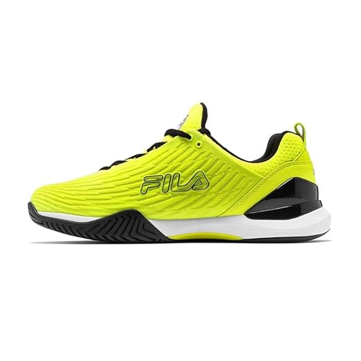 Fila Men's SPEEDSERVE Energized Sneaker, Safety Yellow/Black/White, 11