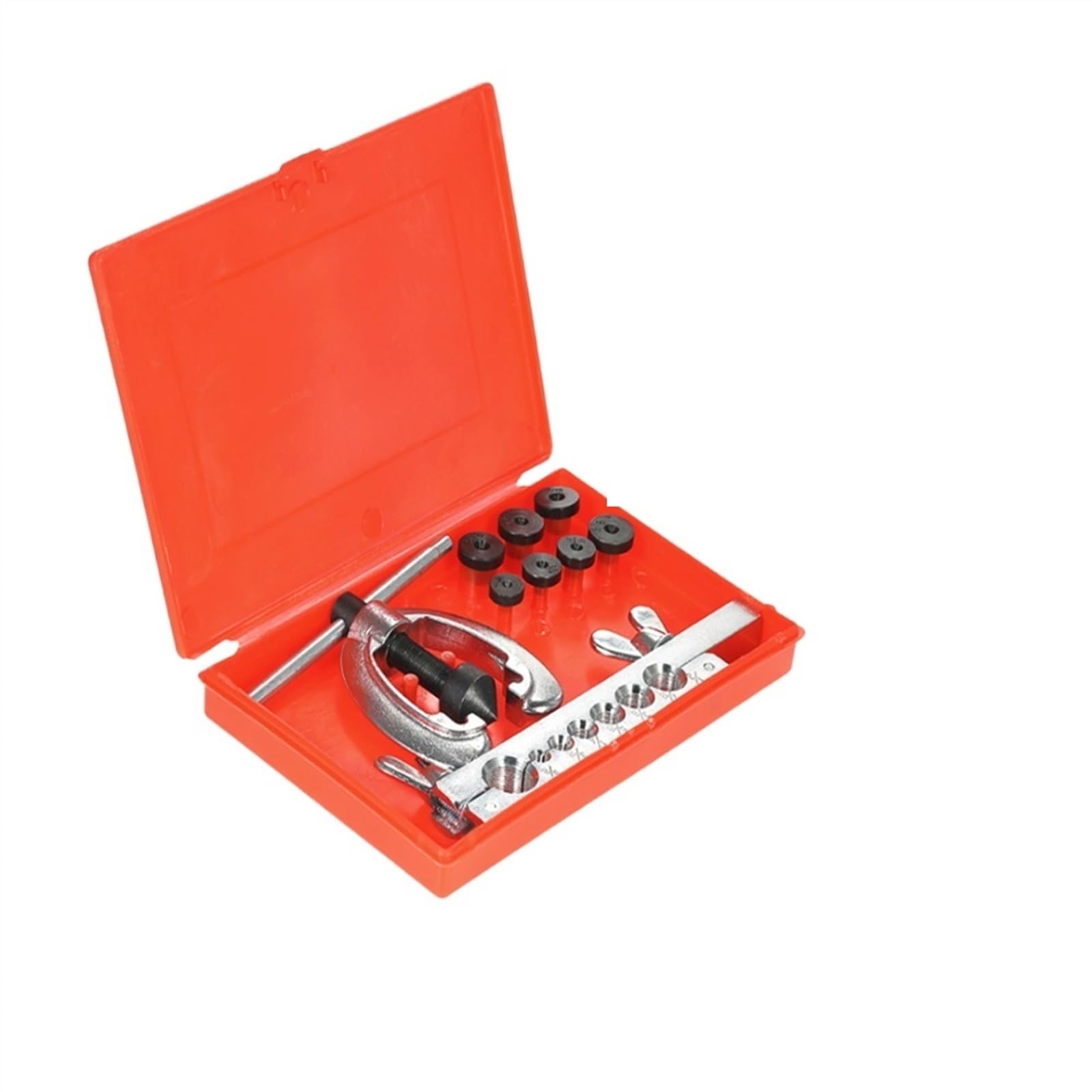 Gqnblvhzupdm One Color Pneumatic Cylinder 9Pcs Double Pipe Flaring Tool Kit Set Tube Bender Repair Mechanic Brake Plumber Aluminium Copper Brass Flares
