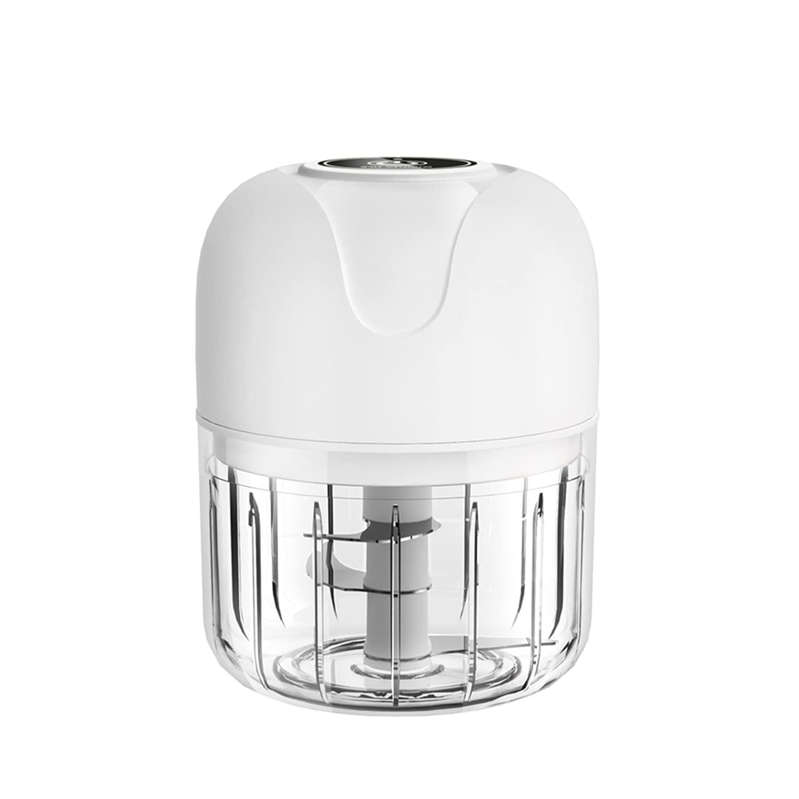 Ręczna maszynka do mięsa Bezprzewodowy elektryczny czosnek Masher, Młynek do mięsa, Chopper Food, Kruszarka warzywna Do mięsa mielonego (Color : 100ml white)