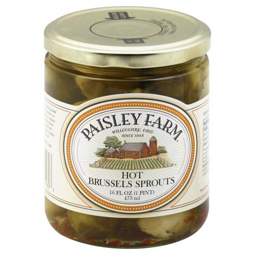 Paisley Farm Inc Brussel Sprouts, Hot, 16-Ounce (Pack of 6)