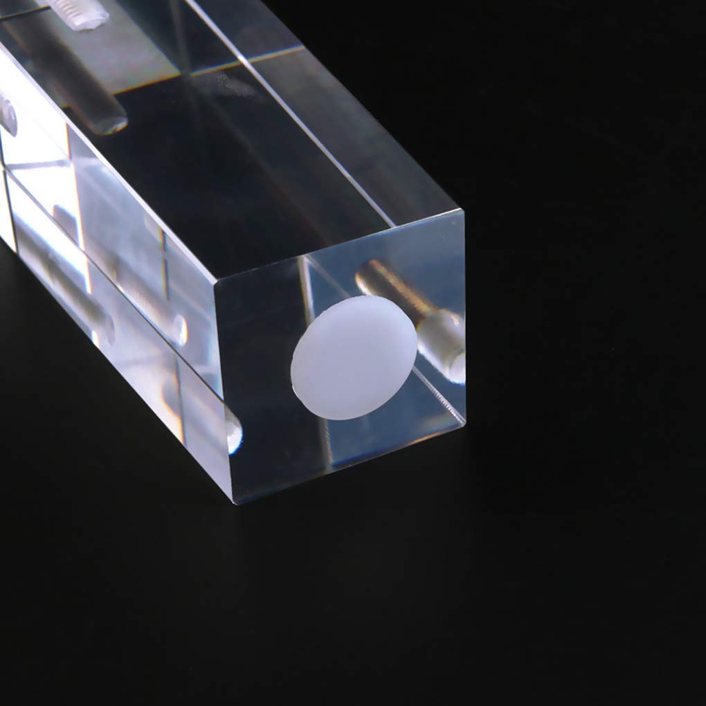 4 Piedini di Ricambio Quadrati in Acrilico Trasparente Fai da Te per Divano, Tavolo, Mobile, Gambe in Vetro Moderne per libreria, Bar, Sedia - Piedini per mobili Resistenti ed Eleganti