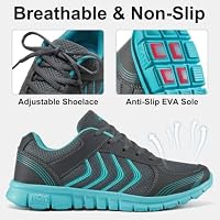Alicegana Women's Breathable Mesh Tennis Athletic Lace up Fashion Walking Comfort Lightweight Running Sneakers Sports Shoes, Green — image 6