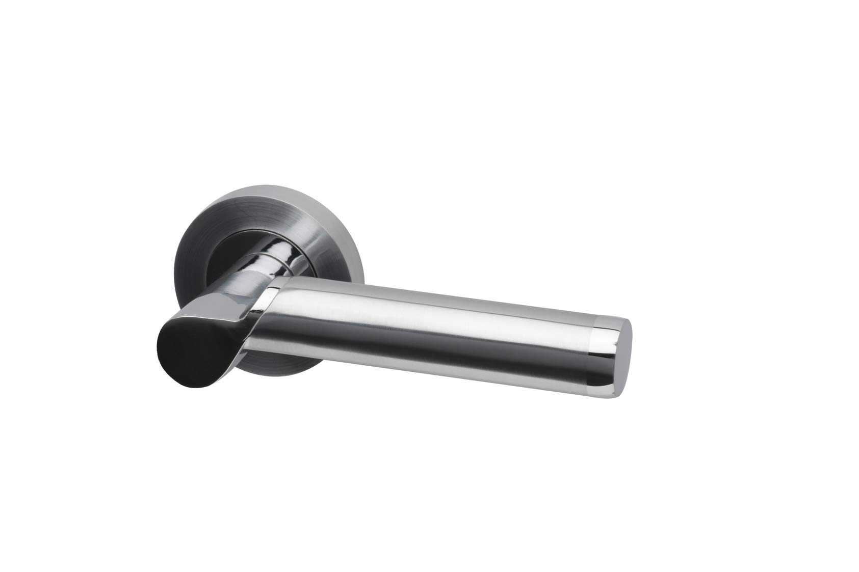 Intelligent Hardware Chrome,Rose Enterprise Polished Chrome - Satin Chrome Dual Finish Lever On Round Rose
