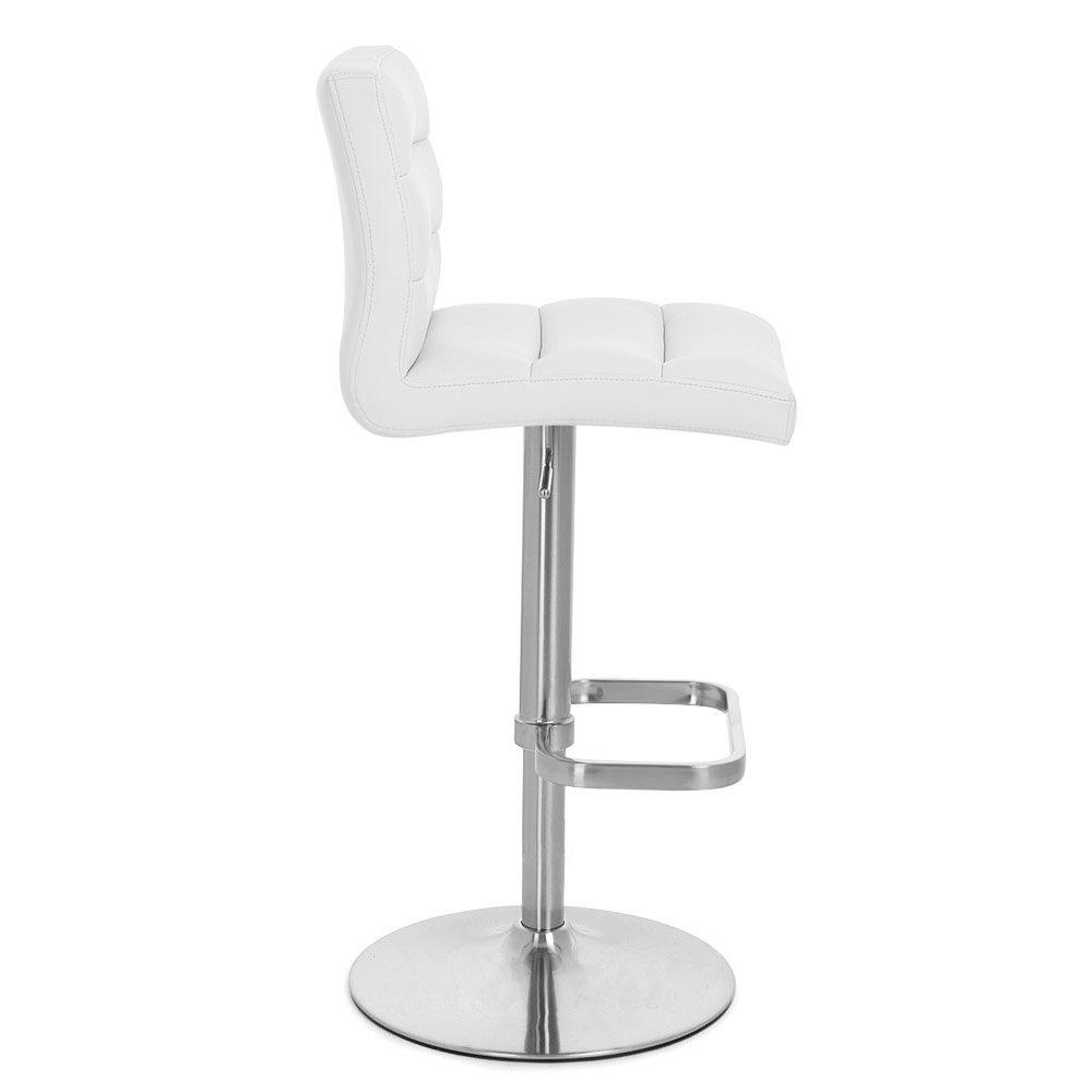 Zuri Furniture Lush Adjustable Height White Swivel Armless Bar