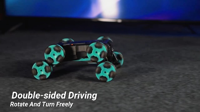 Ferngesteuertes Auto ab 6 Jahre, 1:16 Auto mit Fernbedienung ab 8 Jahre, 2,4 GHz 8 Räder RC Stunt Car mit Handsteuerung, Sprühnebel-LED-Musik