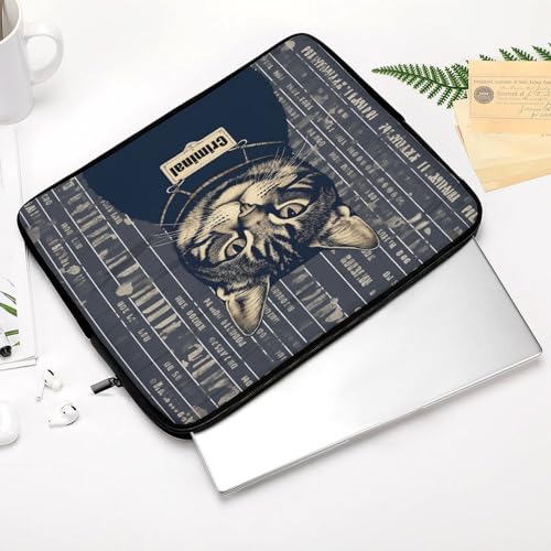 Funda para laptop de 17 pulgadas con diseño Criminal Cat impermeable para MacBook 4
