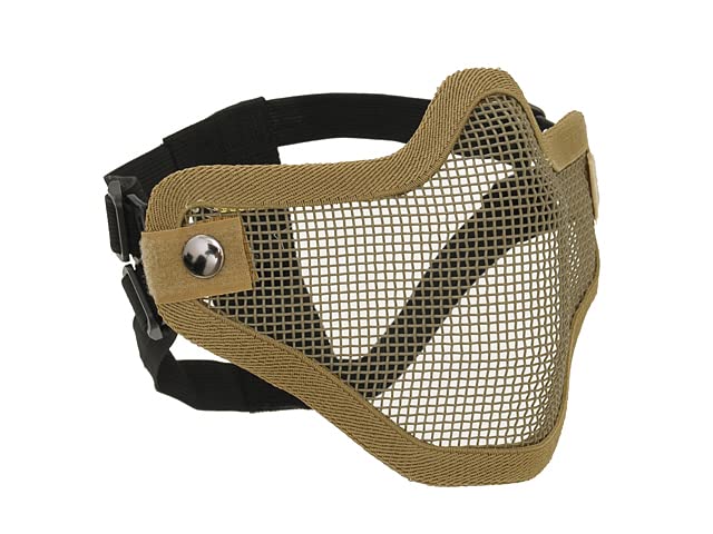 Máscara Protectora de Malla de Acero para Airsoft Ajustable con Bordes de Cordura
