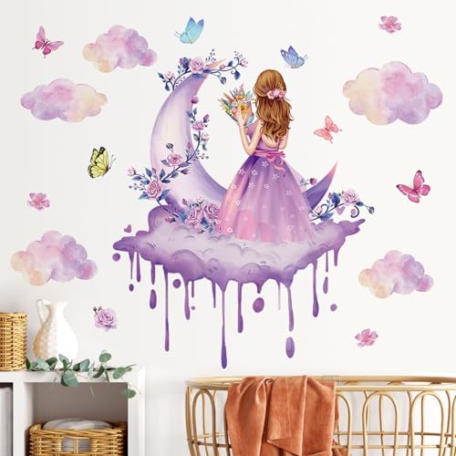Vinilo decorativo removible 3D Princesa para pared miniatura 3