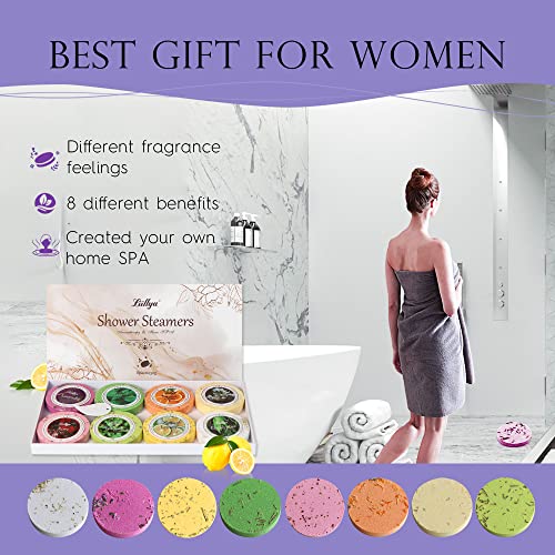 Liillya Shower Steamers Aromatherapy - 8 Pack Aromatherapy Shower Steamers Bath Bombs for Showers Relaxation Home SPA and Self Care Shower Tablets Vapor Bath for Men,Women,Mother's Day,Birthday Gifts - Image 4