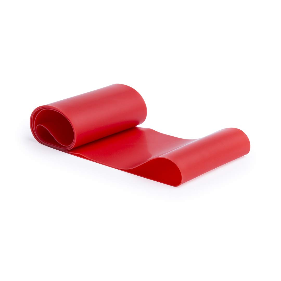 eBuyGB Fitness Exercise Loop Band, Elastic Stretch Strength Home Workout Latex Straps for Pilates, Yoga, Gym, Rehabilitation, Stretching (Red)