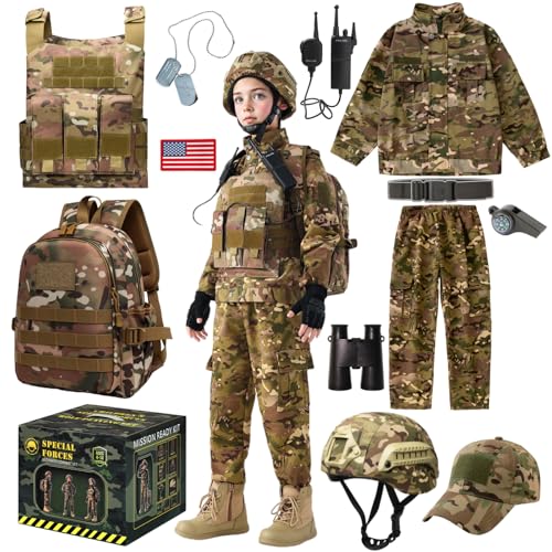 Disfraz militar niño 9-11 años con accesorios tácticos