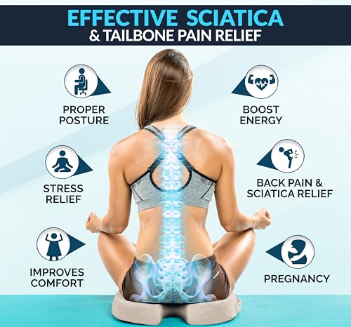 Image of ComfiLife Premium Gel & Memory Foam Seat Cushion - Doctor Recommended Office Chair Cushion, Car Seat Cushion - Chair Cushions for Back & Sciatica Pain Relief - Seat Cushions for Office & Desk (Beige)