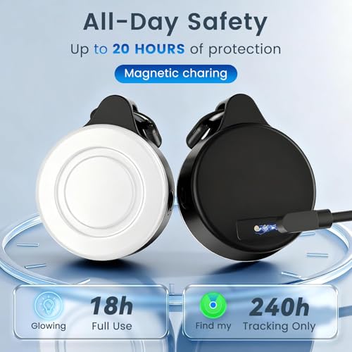 Hund Tracker, GPS Hunde Tracker mit Leuchten (nur iOS), 6 Modi IP68 wasserdichte Haustier Tracking Ausrüstung, Kompatibel mit Apple Find My-Ohne ABO