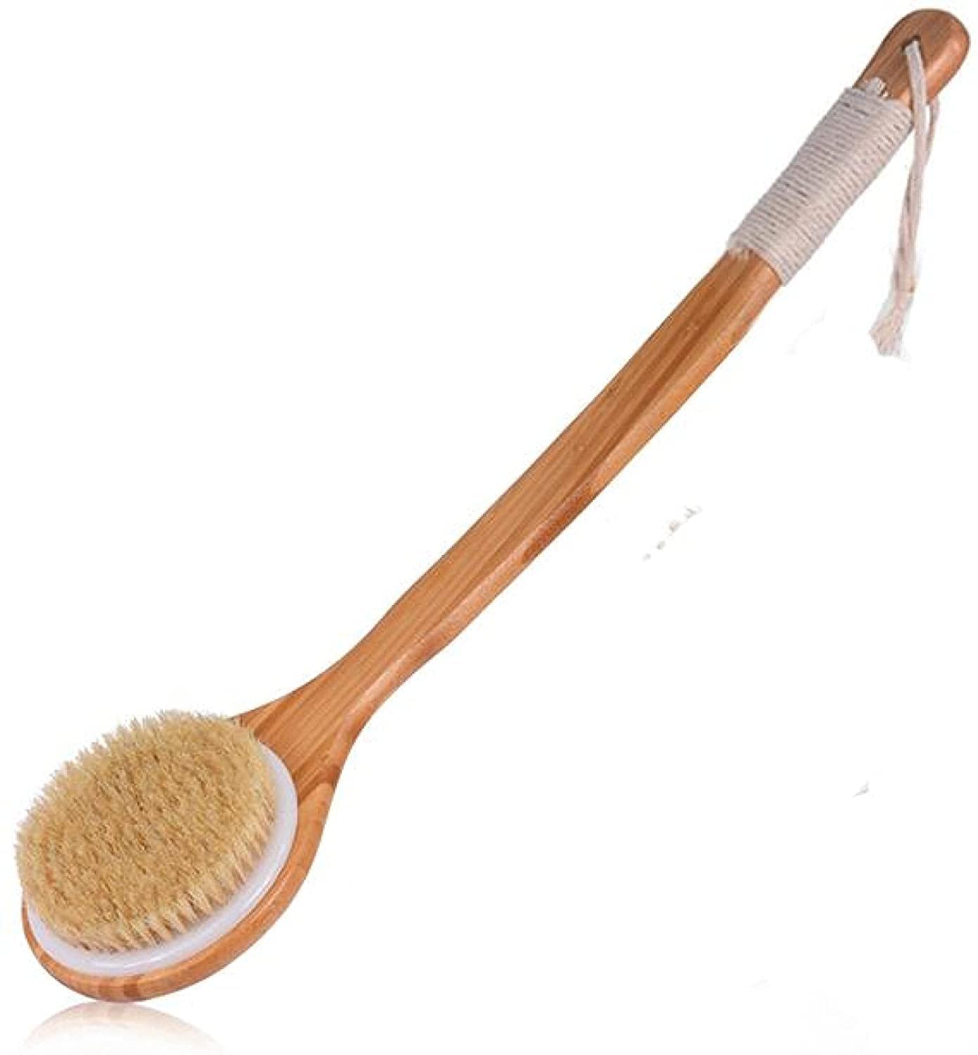 Szczotka do kąpieli szczotka do kąpieli z naturalnego włosia złuszczająca drewniana szczotka do masażu ciała kobieta mężczyzna pielęgnacja skóry sucha szczotka do ciała