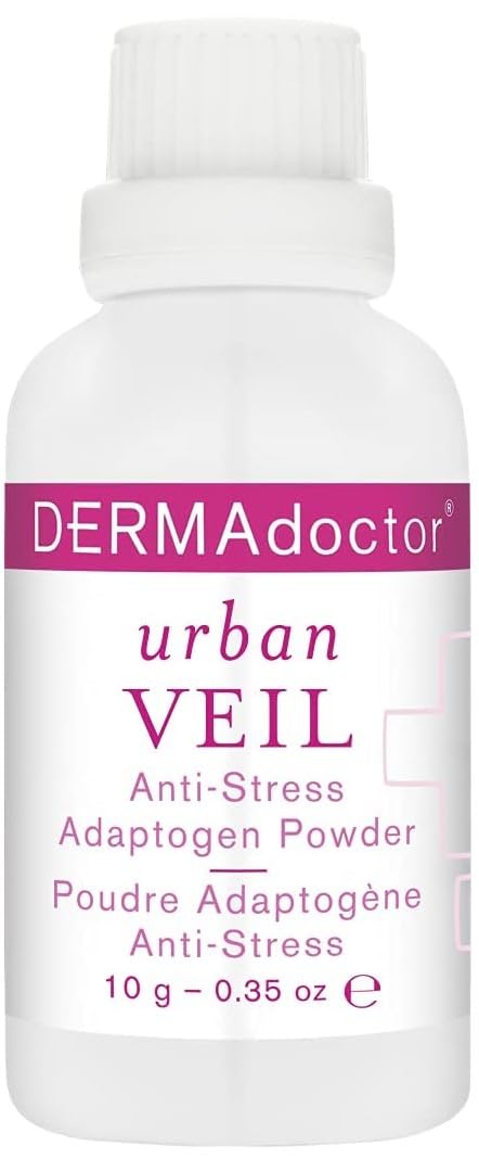 DERMAdoctor Urban Veil Dermatologist Formulated Anti Stress Antioxidant Powder with Niacinamide B3, Vitamin C and Elderberry – 0.35 oz