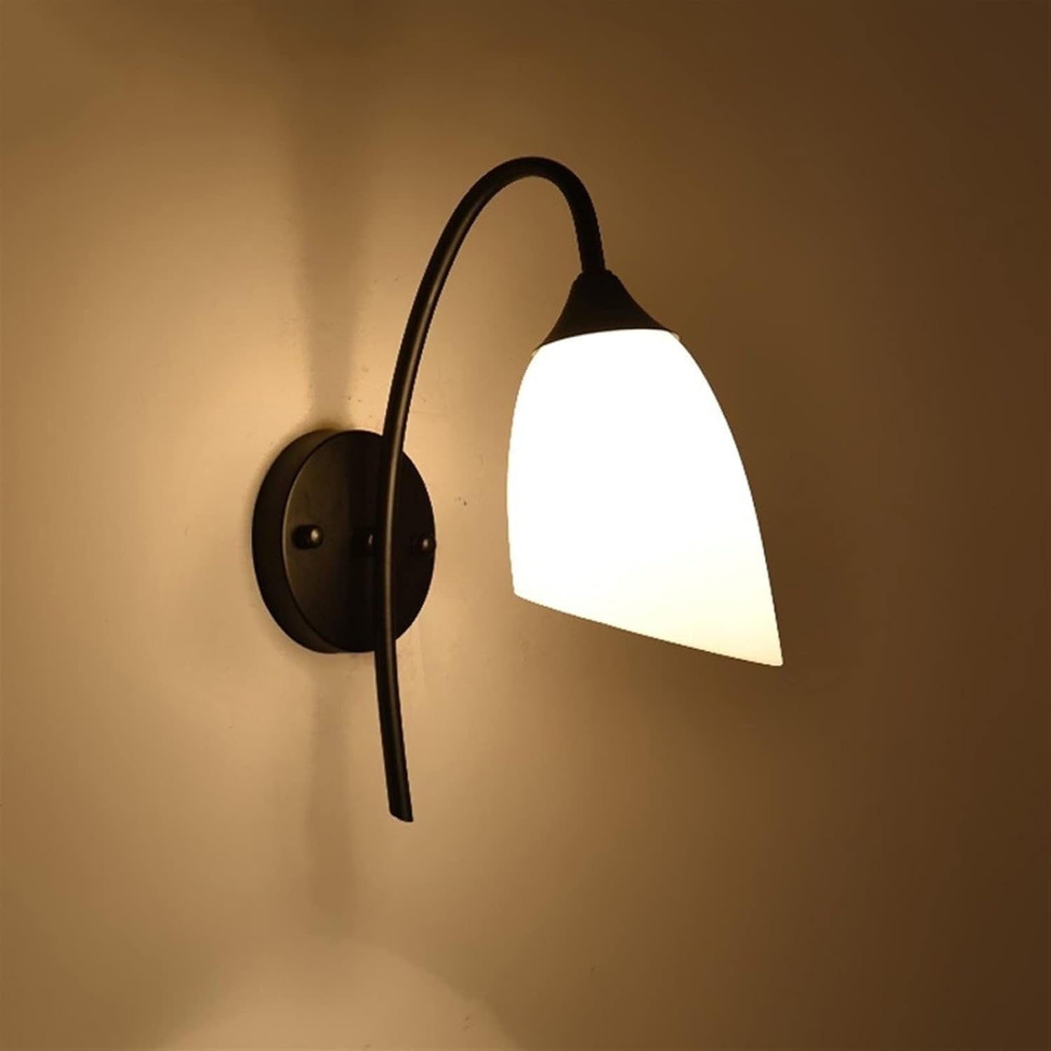 HYJAUSXB Indoor Wall Lamp Bedside Sconce， Iron Metal Glass Lantern Mounted Light Room Art Decor Fixtures, Pendant