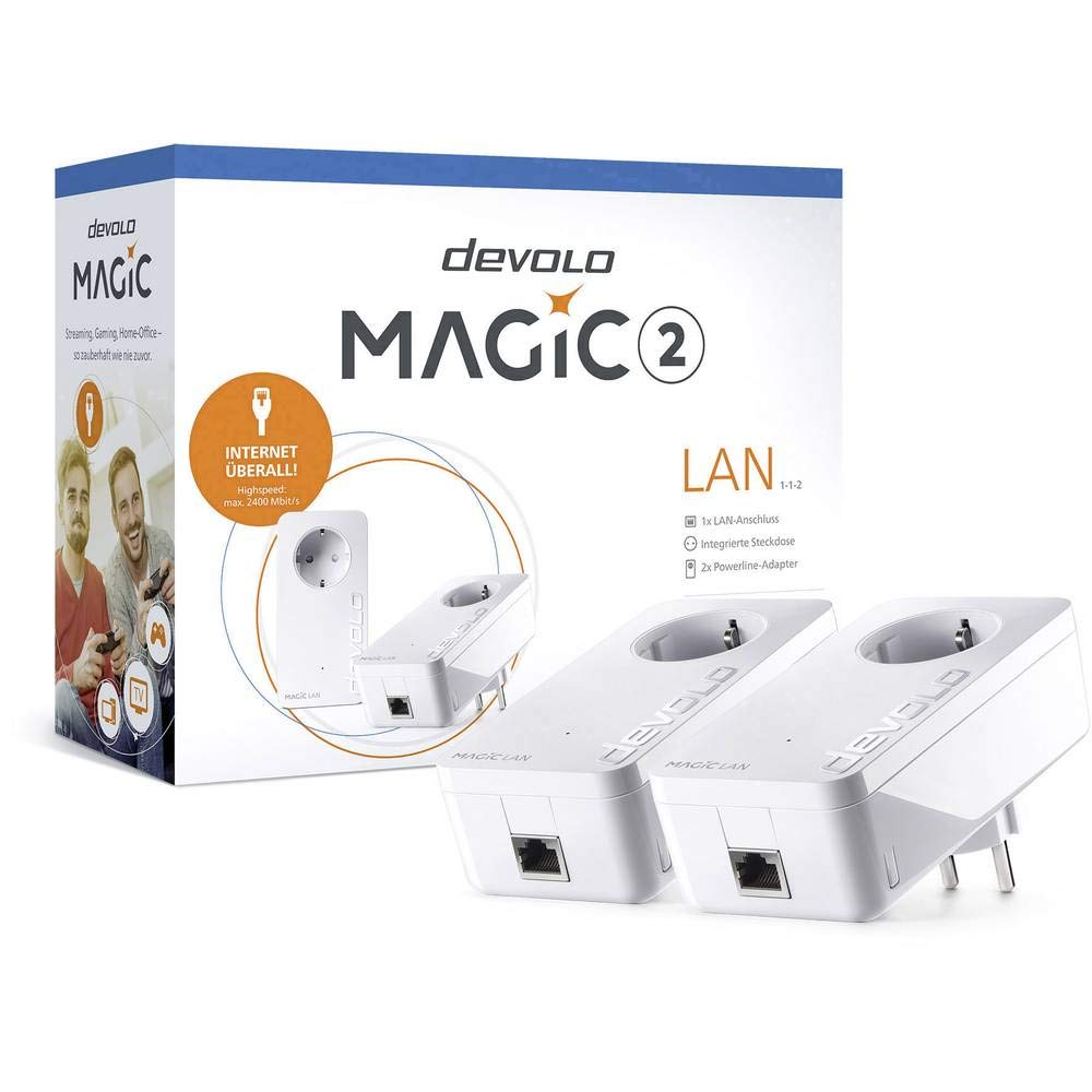 devolo Magic 2 LAN Starter Kit 1-1-2 2x (2400 mbps Powerline + 1x LAN)