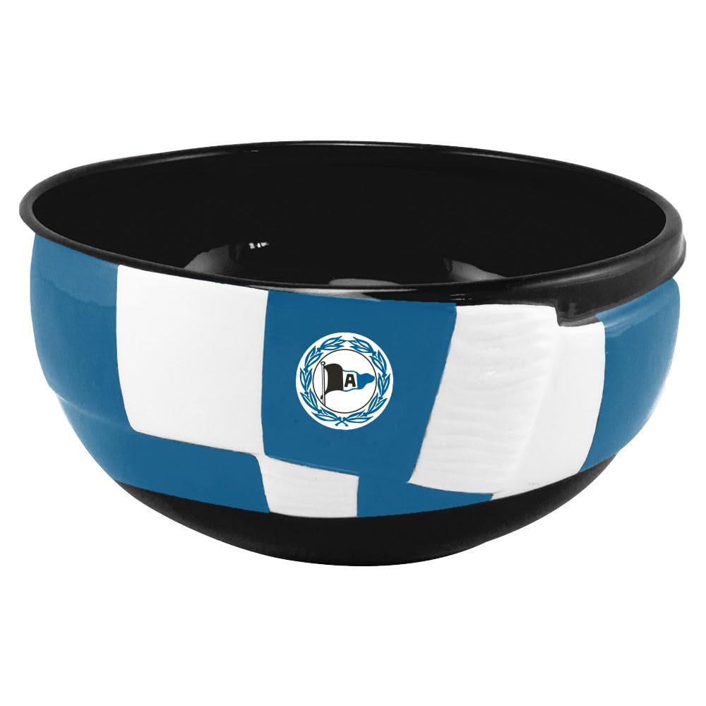 DSC ARMINIA BIELEFELD Arminia Bielefeld Müslischale Schal – Offizielles Fan Geschenk – Schale mit Schal-Design – Frühstücksschale für Fans – Fußball Fanartikel