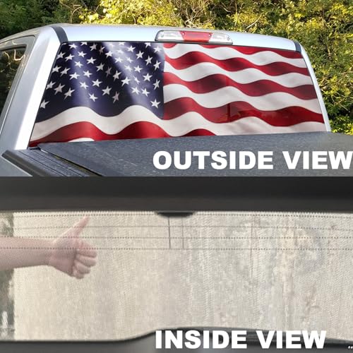 Image of Truck Decals - American Flag, 65x20in, Gift for Men, Dad, Grampa, Boyfriend